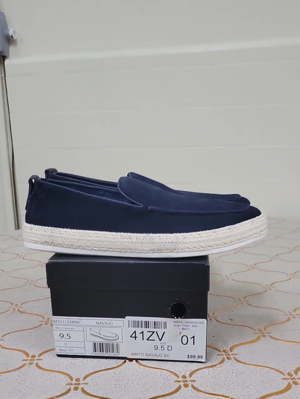 Men's Navy Slip-On Casual Shoes - Unknown Brand